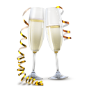 celebrar MegaGordo copas de champan, autor artdesigner.lv